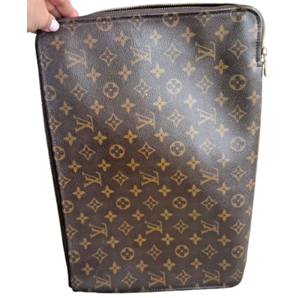 Louis Vuitton Monogram Vintage Portfolio Document Case Zip Pouch France Auth